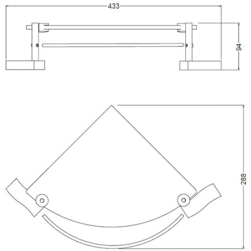 Полка угловая Schein Swing 3212B1