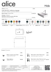 Alice Hide, накладная прямоугольная раковина 60x37x12h см, цвет белый глянцевый