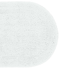 Batex Duo Cotton, двухсторонний овальный коврик из 100% хлопка, размер 75x140 см, цвет белый