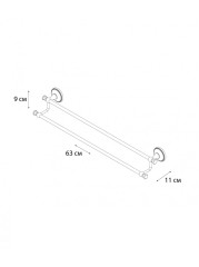 Полотенцедержатель трубчатый Fixsen Alfa двойной, античная латунь (GR-9502)