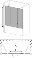 Шторка на ванну Avek Standart A 10451 160x150