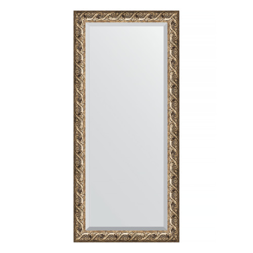 Зеркало настенное с фацетом EVOFORM в багетной раме фреска, 76х166 см, BY 1309