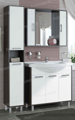 Шкаф-зеркало Francesca Eco 90 белый-венге