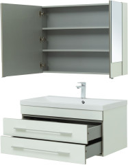 Комплект мебели для ванной Aquanet Верона 90 белый (подвесной 2 ящика)