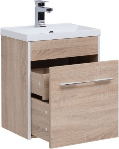 Тумба с раковиной Aquanet Августа 50 дуб сонома