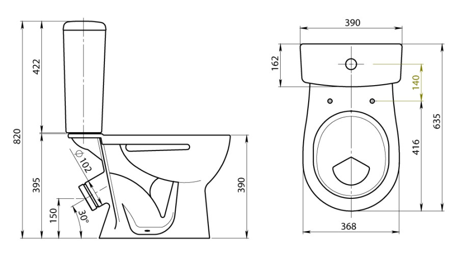 Унитаз-компакт Орион бел