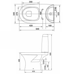 Унитаз-компакт КЕРАМИН Санти R Дуал с сиденьем микролифт, белый