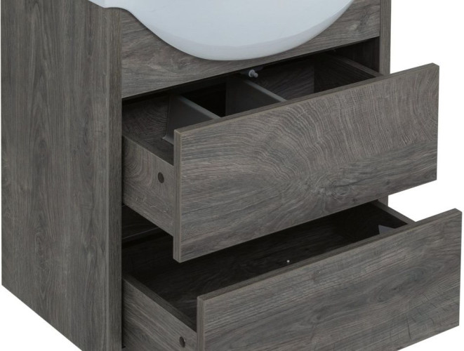 Тумба с раковиной Aquanet Сидней 60 дуб рошелье