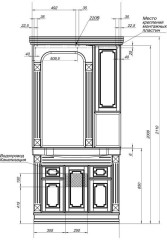 Тумба с раковиной Aquanet Фредерика 100 белый