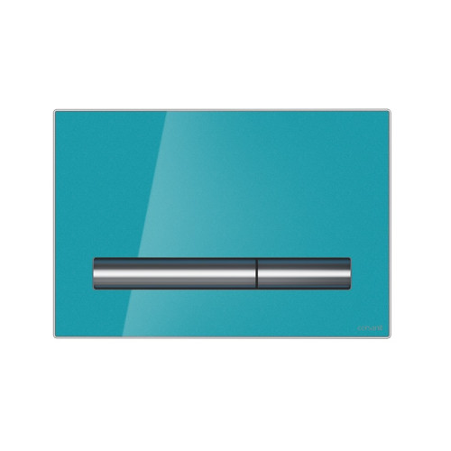 Кнопка смыва Cersanit PILOT 22х2.4х15 для инсталляции, стекло/пластик, цвет Лазурный (PBUPIL/Azg/Gl)