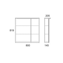 Зеркальный шкаф OWL 1975 Malaren 80 с LED подсветкой