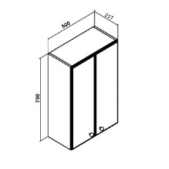 Подвесной шкаф Runo Эконом 50