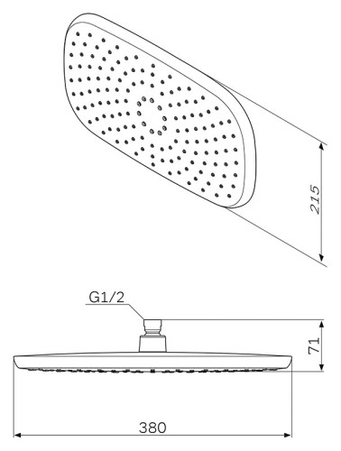 Верхний душ AM PM Sensation F0530000