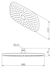 Верхний душ AM PM Sensation F0530000
