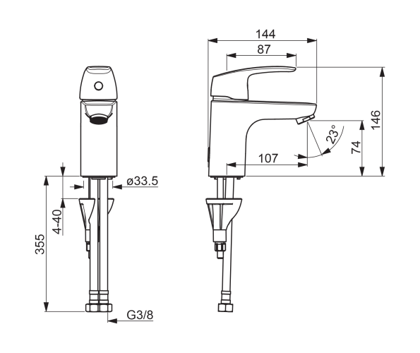 Смеситель для умывальника Oras Safira (1010F)