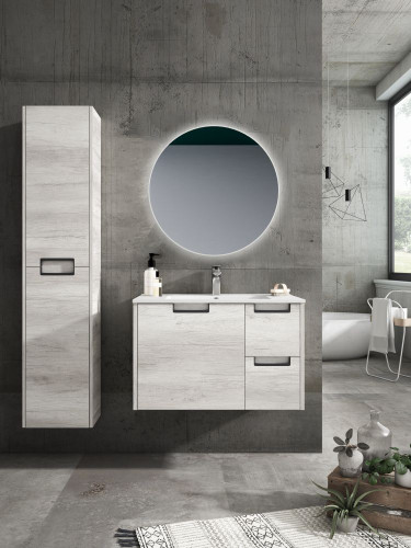 Xpertials SASER, круглое зеркало 60 см, LED свет, вкл/выкл с диммером, антизапотевание