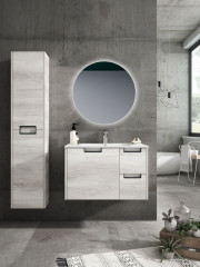 Xpertials SASER, круглое зеркало 60 см, LED свет, вкл/выкл с диммером, антизапотевание