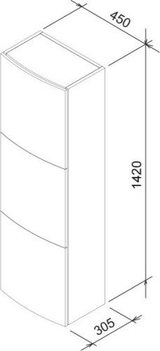 SB Evolution боковой пенал, закрытый, белый/белый