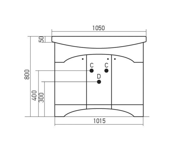 Тумба под раковину Элеганс-105 MIXLINE Крит-105 патина золото (533078)
