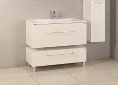 Тумба под раковину AQUATON Мадрид 100 М подвесная, белая (1A126901MA010)