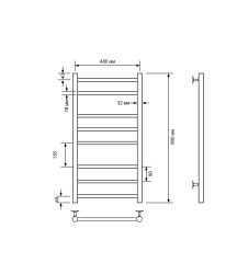 Полотенцесушитель водяной Comfysan Noumi W-8 80/40, хром