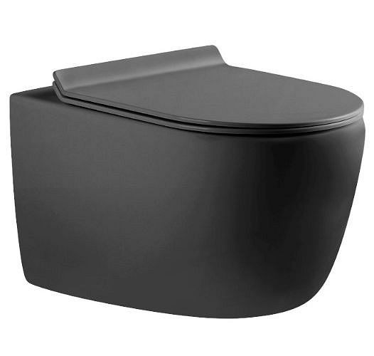 Унитаз подвесной Aquanet Rimless Cetus-GW BL-102N-WHT серый