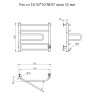 Полотенцесушитель Пэк сп 18 50*50 NEXT ПРАВЫЙ 32 мм