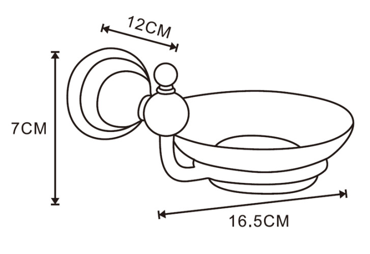 Мыльница Azario ELVIA, Золото (AZ-91108G)