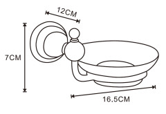 Мыльница Azario ELVIA, Золото (AZ-91108G)