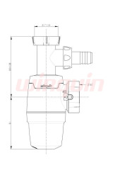 Сифон для раковины WIRQUIN NEO инновационный, с отводом (30987070)