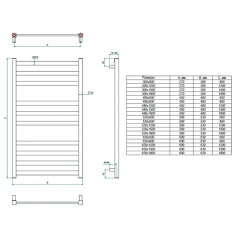 Электрический полотенцесушитель Grota Vento 30x90