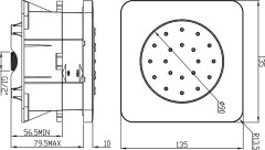 Форсунка скрытого монтажа Ravak Chrome 990.00 Хром (X07P346)