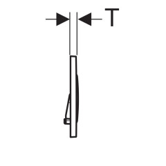 Кнопка смыва Geberit SIGMA 24.6х1.2х16.4 для инсталляции, пластик, цвет Хром матовый (115.882.KN.1)