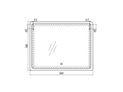 Зеркало Dream 90 alum с подсветкой Sansa