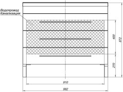 Комплект мебели для ванной Aquanet Верона NEW 100 белый (напольный 3 ящика)