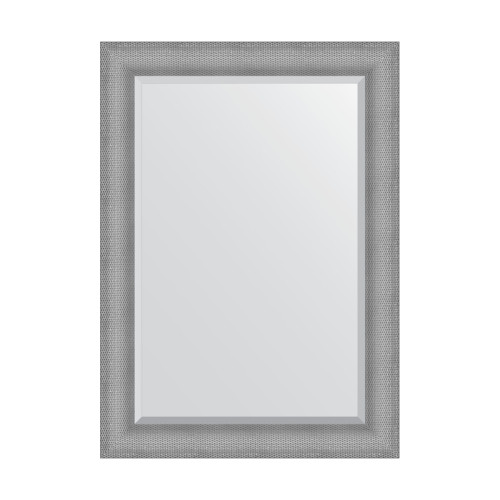 Зеркало настенное с фацетом EVOFORM в багетной раме серебряная кольчуга, 77х107 см, BY 3937