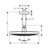 Верхний душ Hansgrohe Raindance Select S 240 2jet EcoSmart, с потолочным подсоединением
