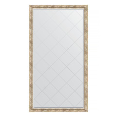 Зеркало напольное с гравировкой  EVOFORM  в багетной раме прованс с плетением, 108х198 см, BY 6344