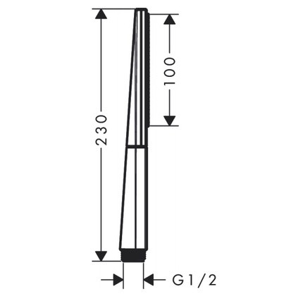 Ручной душ-"палочка" Hansgrohe Rainfinity 100 1jet EcoSmart, матовый белый (26867700)