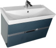 Тумба с раковиной Aquanet Виго 100 сине-серый