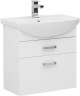 Тумба с раковиной Aquanet Ирис 65 белый (2 ящика)
