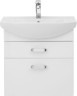 Тумба с раковиной Aquanet Ирис 65 белый (2 ящика)