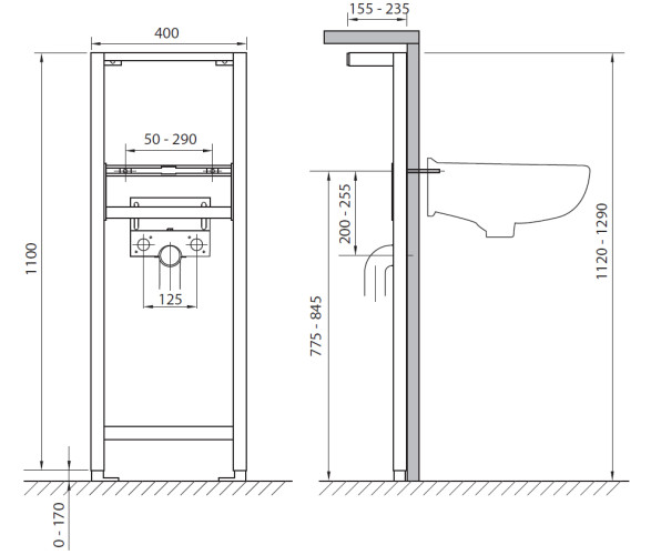 Инсталляция LINK для раковины Х