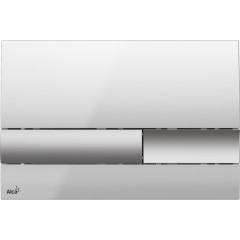 Кнопка смыва alcadrain M1740 24.7х1.9х16.5 для инсталляции, пластик, цвет Хром (M1741)