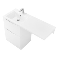 База под раковину напольная BelBagno LAVANDERIA-580/1200-2C-PIA-BL Bianco Lucido