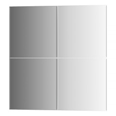 Зеркальная плитка с фацетом 5 мм - комплект 4 шт квадрат 25х25 см; серебро Refractive EVOFORM BY 1428