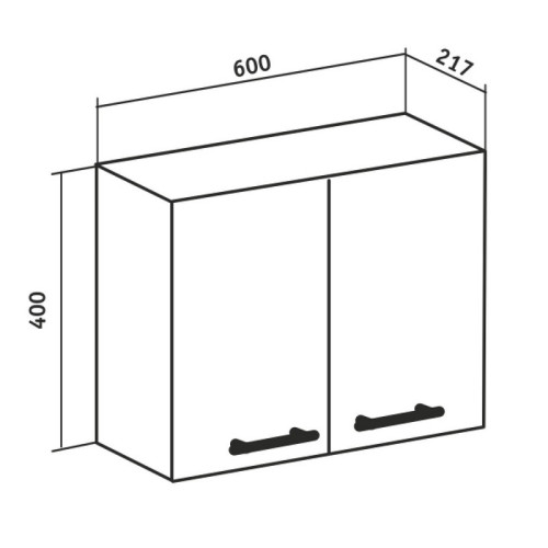 Подвесной шкаф Runo Эконом 60