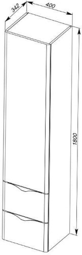 Шкаф-пенал для ванной Aquanet Орлеан 40 белый