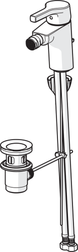 Смеситель для биде Oras Керамический картридж Хром (3918FH)