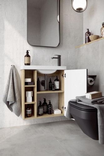 Подвесная тумба 60 см Aqwella ALB0106RDD+ALB0706WM